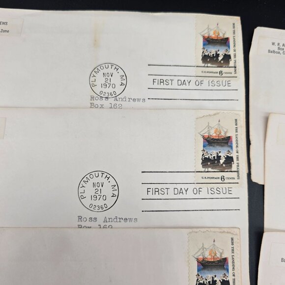 First Day Of Issue Covers U.S. Pilgrim 6¢ Stamp Plymouth MA 1970 Lot LI3015 - Picture 4 of 7